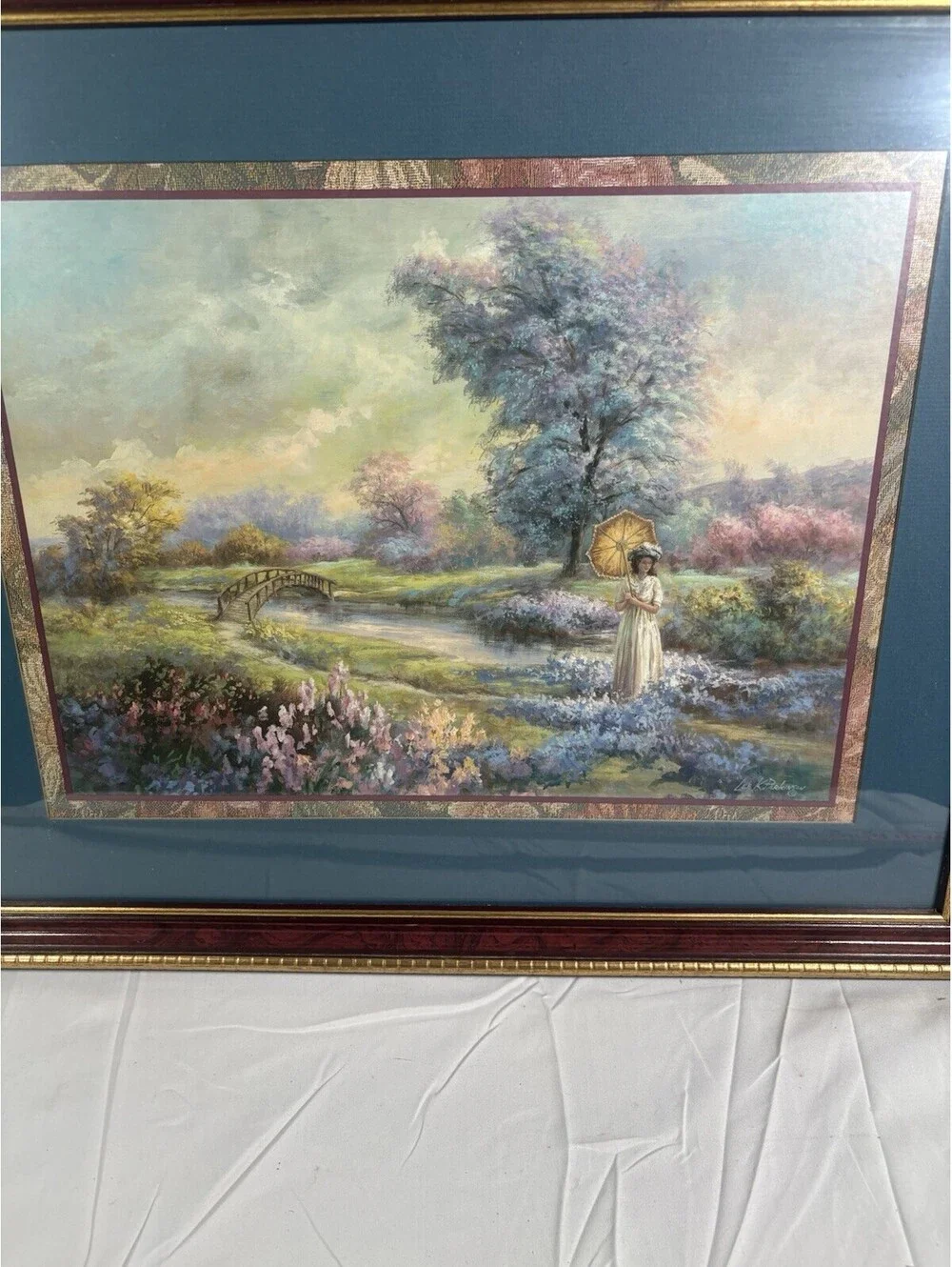 Home interiors Picture Of Woman With Parasol In Flower Garden Lee K Parkinson